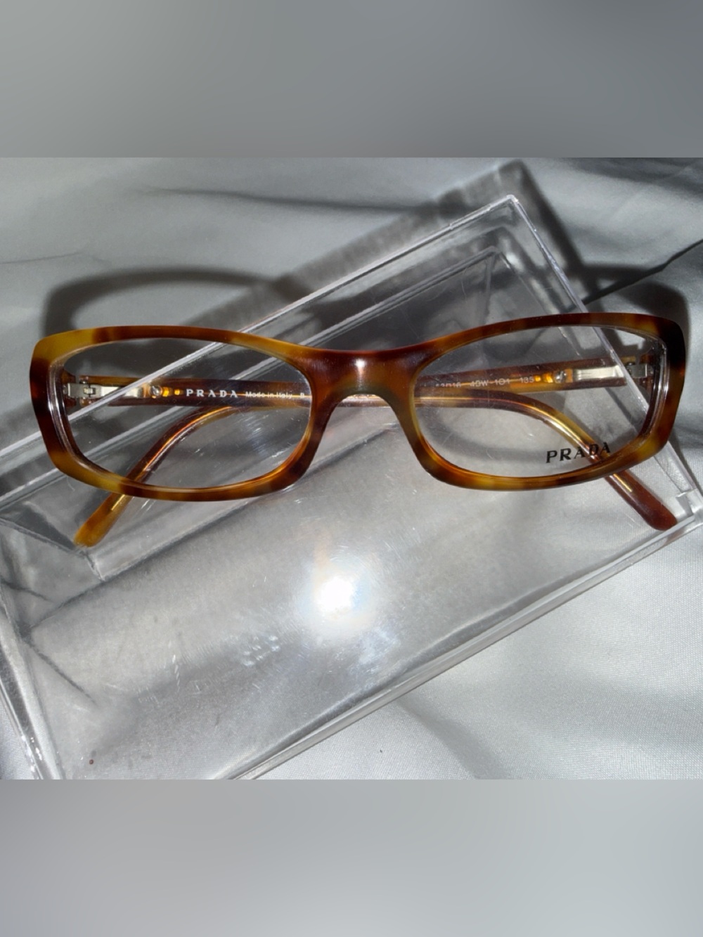 Prada Tortoise Rectangular Eyeglasses - Picture 2 of 5